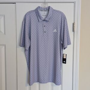 NWT Adidas Men's Short Sleeve Adi-Print Golf Polo Sz Lg